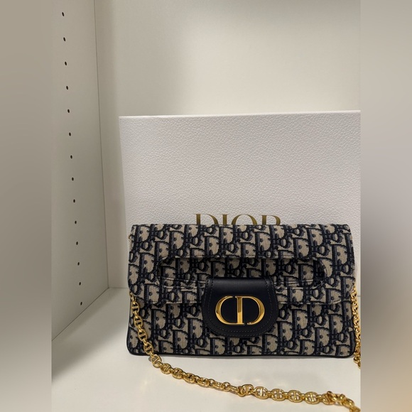 Christian Dior Oblique Double Clutch w/Strap - Picture 4 of 10